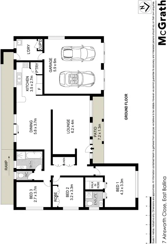 Floorplan of Homely house listing, 7 Ainsworth Close, East Ballina NSW 2478