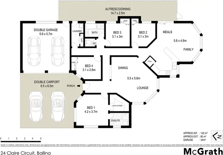 Floorplan of Homely house listing, 24 Claire Circuit, Ballina NSW 2478