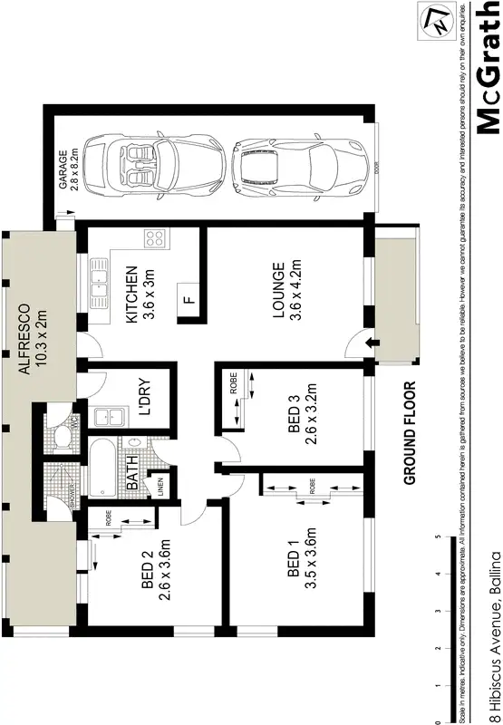 Floorplan of Homely house listing, 8 Hibiscus Avenue, Ballina NSW 2478