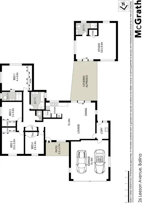 Floorplan of Homely house listing, 26 Leeson Avenue, Ballina NSW 2478