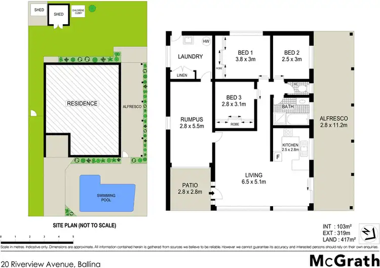 Floorplan of Homely house listing, 20 Riverview Avenue, Ballina NSW 2478