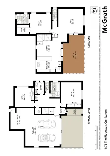 Floorplan of Homely house listing, 1/75 The Ridgeway, Cumbalum NSW 2478