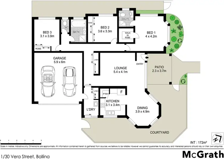 Floorplan of Homely villa listing, 1/30 Vera Street, Ballina NSW 2478