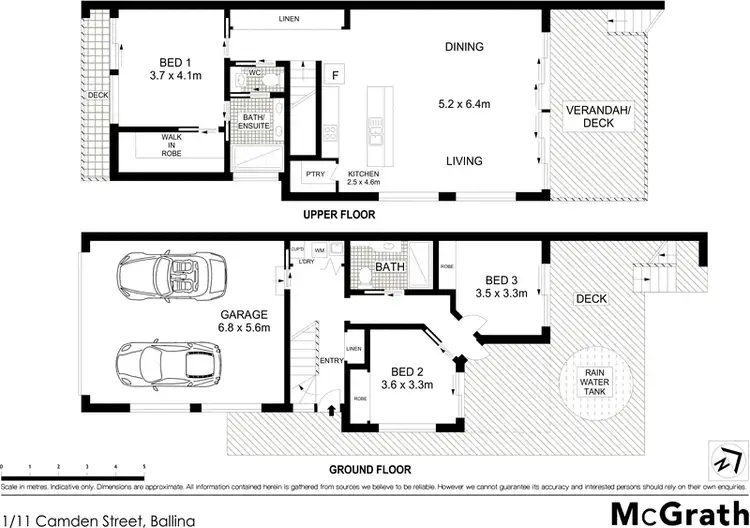 Floorplan of Homely townhouse listing, 1/11 Camden Street, Ballina NSW 2478