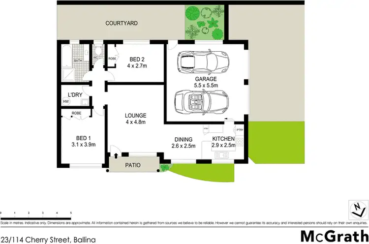 Floorplan of Homely villa listing, 23/114 Cherry Street, Ballina NSW 2478