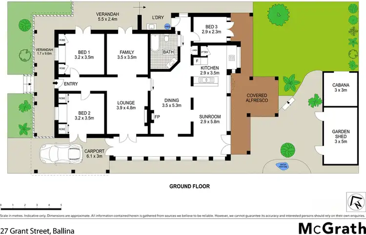Floorplan of Homely house listing, 27 Grant Street, Ballina NSW 2478