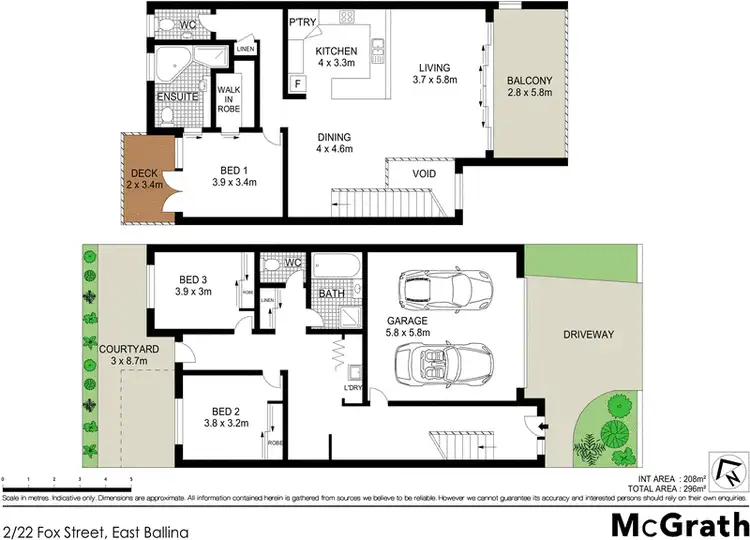 Floorplan of Homely townhouse listing, 2/22 Fox Street, Ballina NSW 2478