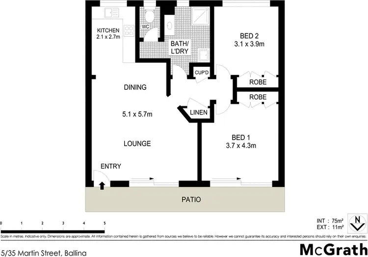 Floorplan of Homely apartment listing, 5/35 Martin Street, Ballina NSW 2478
