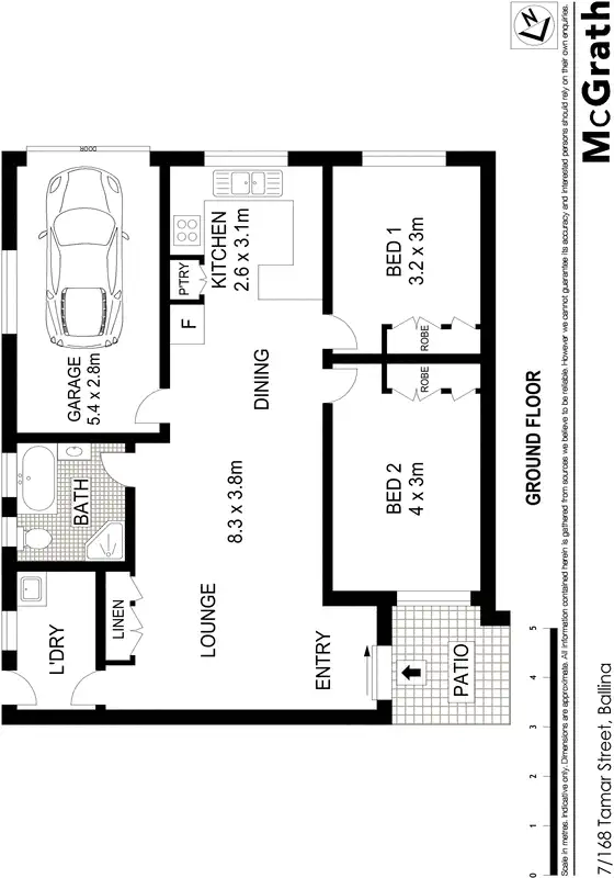 Floorplan of Homely villa listing, 7/168 Tamar Street, Ballina NSW 2478
