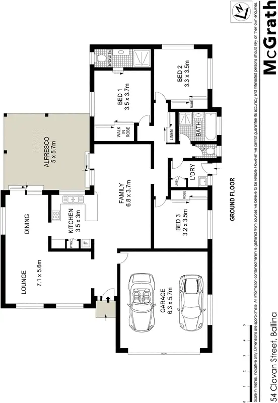Floorplan of Homely house listing, 54 Clavan Street, Ballina NSW 2478