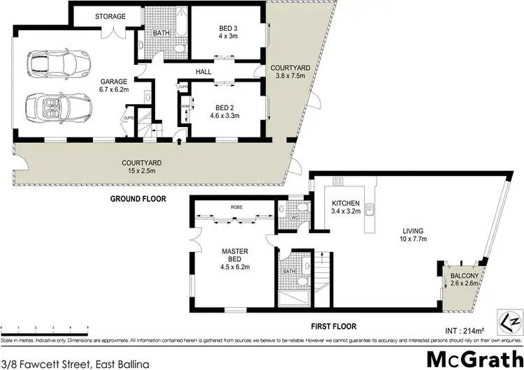 Floorplan of Homely townhouse listing, 3/8 Fawcett Street, Ballina NSW 2478