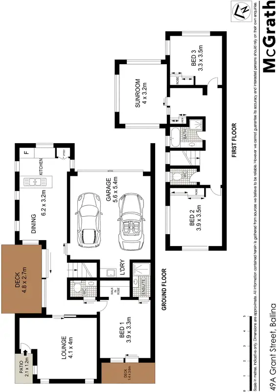 Floorplan of Homely townhouse listing, 1/49 Grant Street, Ballina NSW 2478