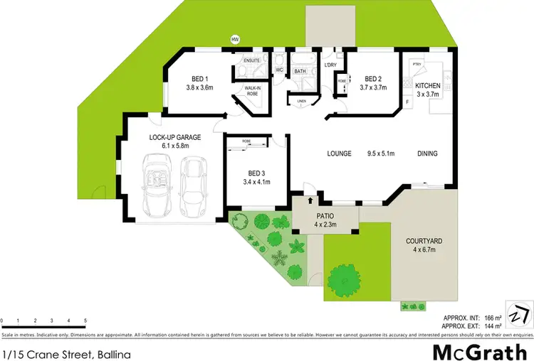 Floorplan of Homely villa listing, 1/15 Crane Street, Ballina NSW 2478