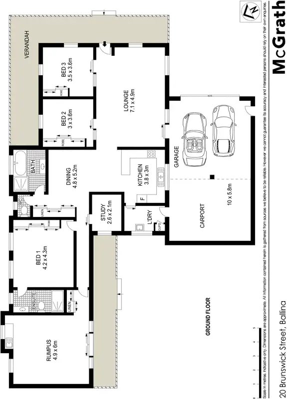Floorplan of Homely house listing, 20 Brunswick Street, Ballina NSW 2478