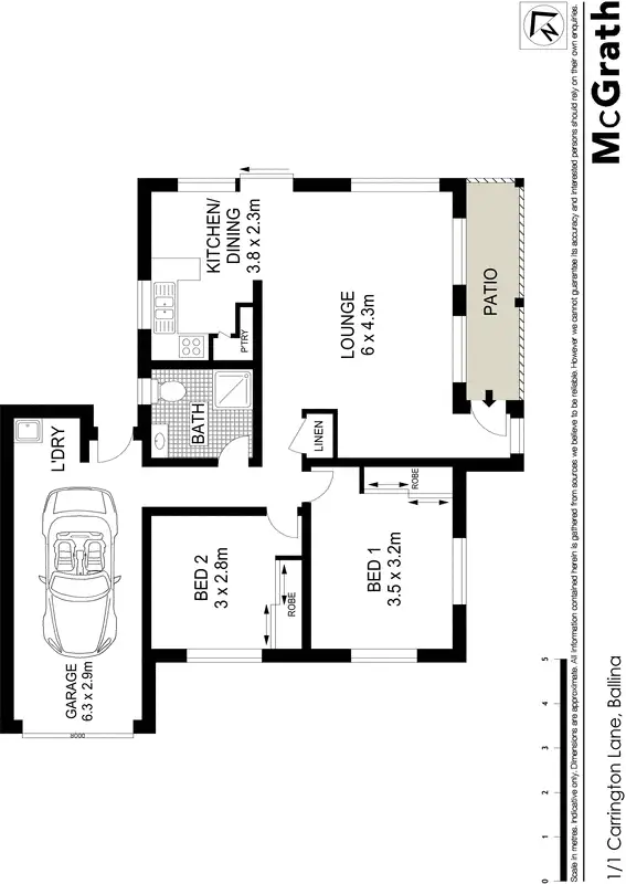 Floorplan of Homely townhouse listing, 1/1 Carrington Street, Ballina NSW 2478