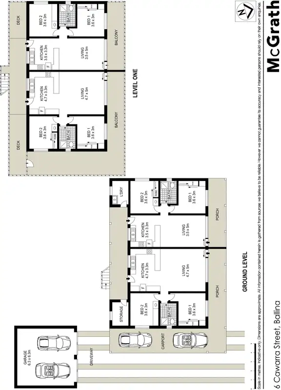 Floorplan of Homely house listing, 6 Cawarra Street, Ballina NSW 2478