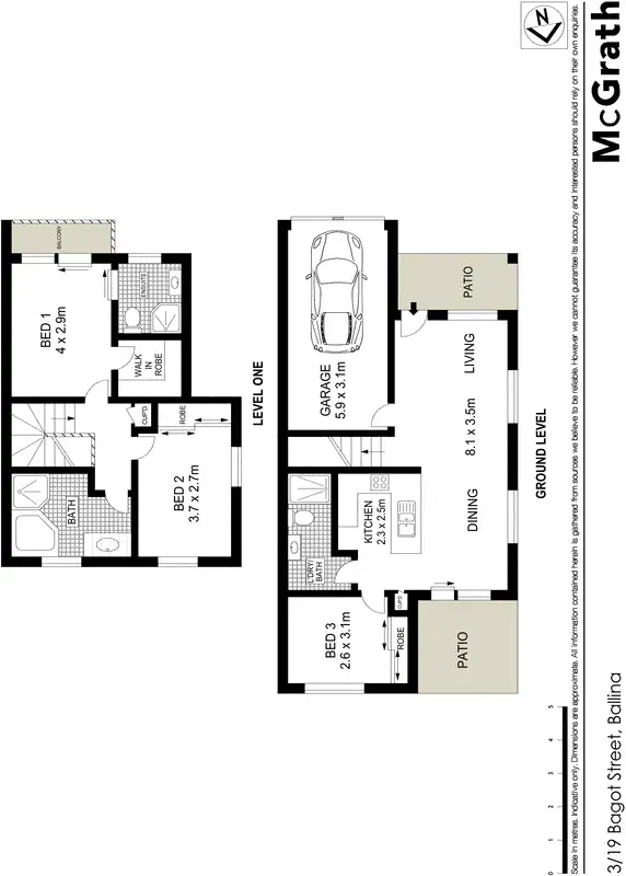 Floorplan of Homely townhouse listing, 3/19 Bagot Street, Ballina NSW 2478