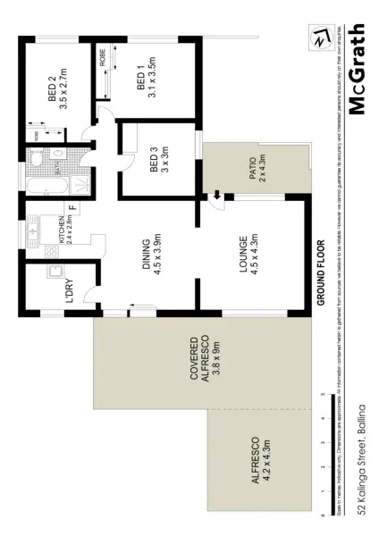 Floorplan of Homely house listing, 52 Kalinga Street, Ballina NSW 2478