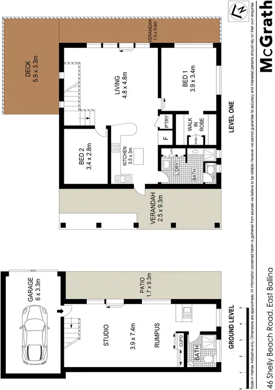 Floorplan of Homely house listing, 46 Shelly Beach Road, East Ballina NSW 2478
