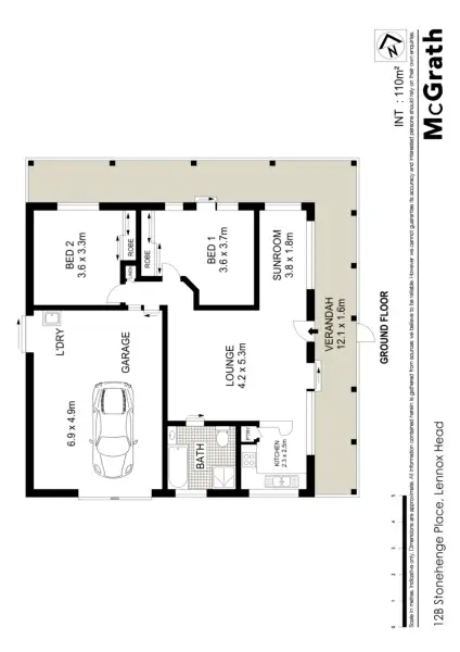 Floorplan of Homely house listing, 12B Stonehenge Place, Lennox Head NSW 2478
