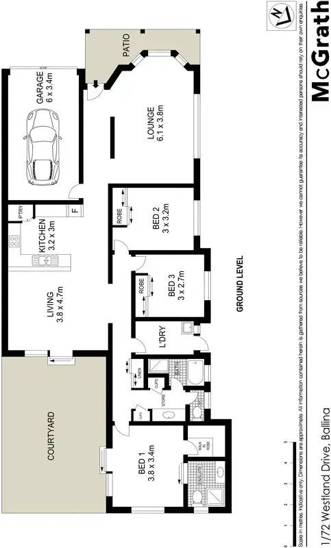 Floorplan of Homely house listing, 1/72 Westland Drive, Ballina NSW 2478