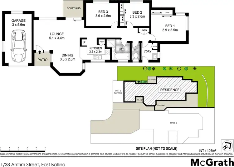 Floorplan of Homely villa listing, 1/38 Antrim Street, East Ballina NSW 2478