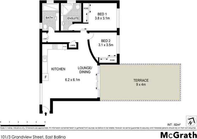 Floorplan of Homely apartment listing, 101/3 Grandview Street, East Ballina NSW 2478