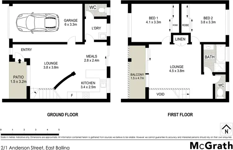 Floorplan of Homely townhouse listing, 2/1 Anderson Street, East Ballina NSW 2478
