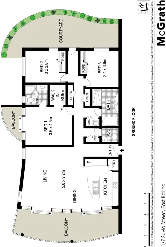 Floorplan of Homely apartment listing, 1/7 Suvla Street, East Ballina NSW 2478