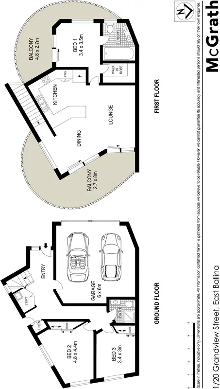 Floorplan of Homely townhouse listing, 1/20 Grandview Street, East Ballina NSW 2478