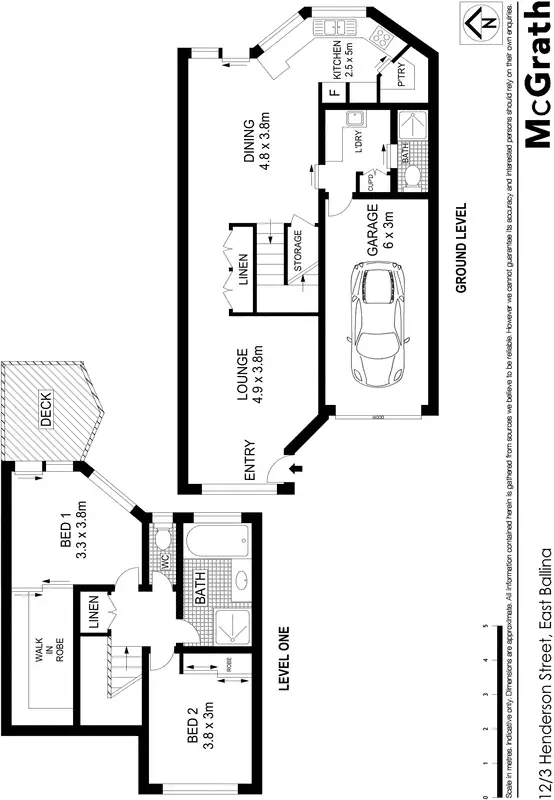 Floorplan of Homely townhouse listing, 12/3 Henderson Street, East Ballina NSW 2478