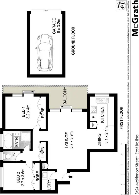 Floorplan of Homely apartment listing, 3/24 Mckinnon Street, East Ballina NSW 2478