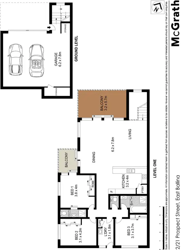 Floorplan of Homely townhouse listing, 2/21 Prospect Street, East Ballina NSW 2478