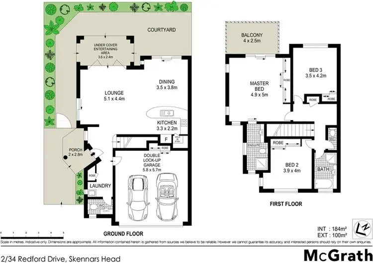 Floorplan of Homely townhouse listing, 2/34 Redford Drive, Skennars Head NSW 2478