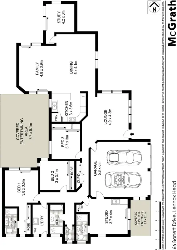 Floorplan of Homely house listing, 66 Barrett Drive, Lennox Head NSW 2478