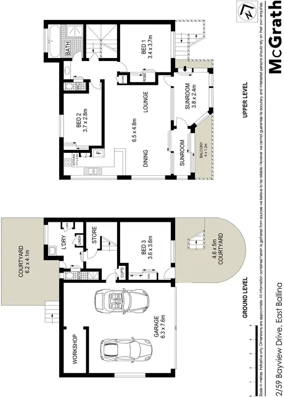 Floorplan of Homely townhouse listing, 2/59 Bayview Drive, East Ballina NSW 2478