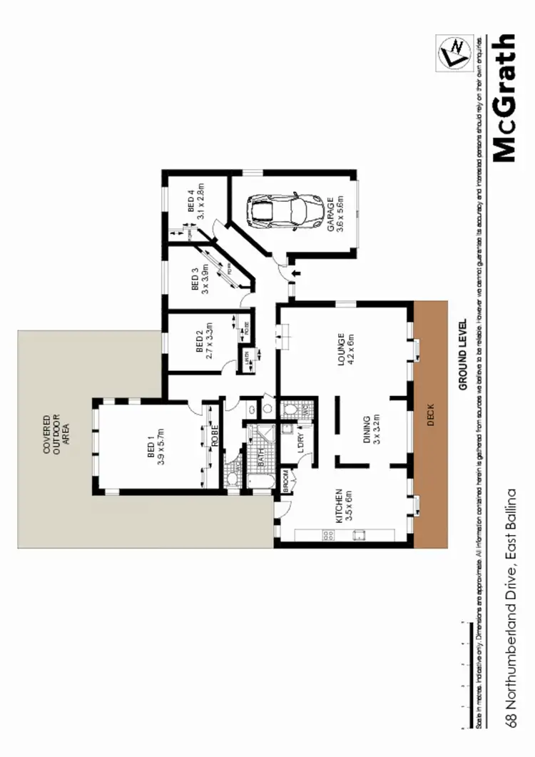 Floorplan of Homely house listing, 68 Northumberland Drive, East Ballina NSW 2478