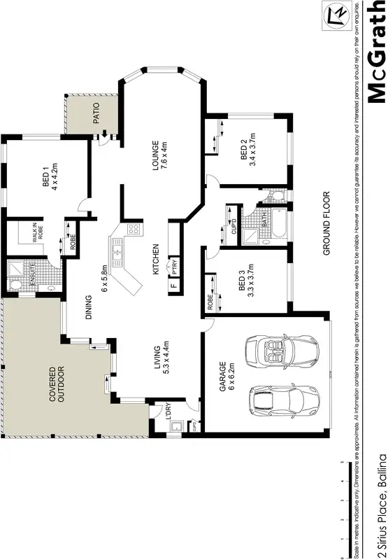 Floorplan of Homely house listing, 2 Sirius Place, Ballina NSW 2478