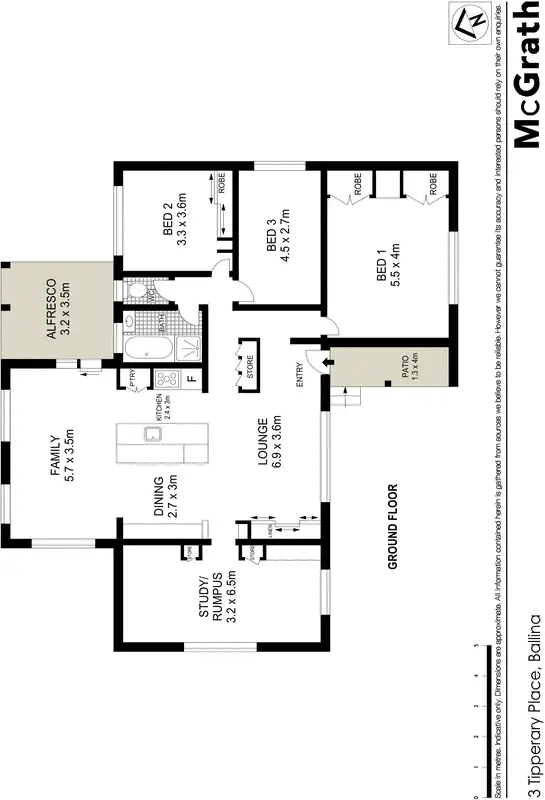 Floorplan of Homely house listing, 3 Tipperary Place, Ballina NSW 2478