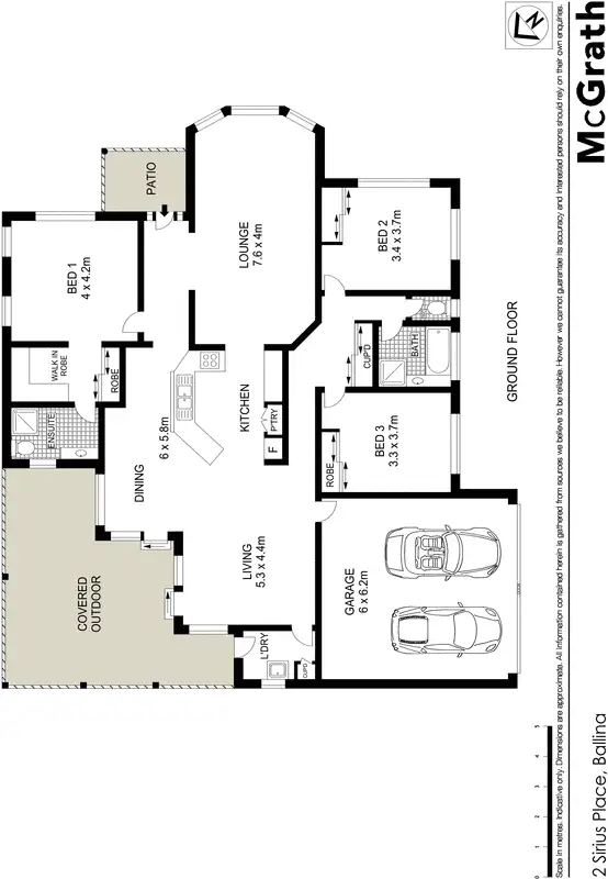 Floorplan of Homely house listing, 2 Sirius Place, Ballina NSW 2478