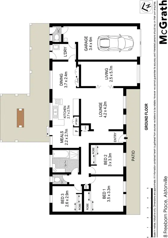 Floorplan of Homely house listing, 8 Freeborn Place, Alstonville NSW 2477
