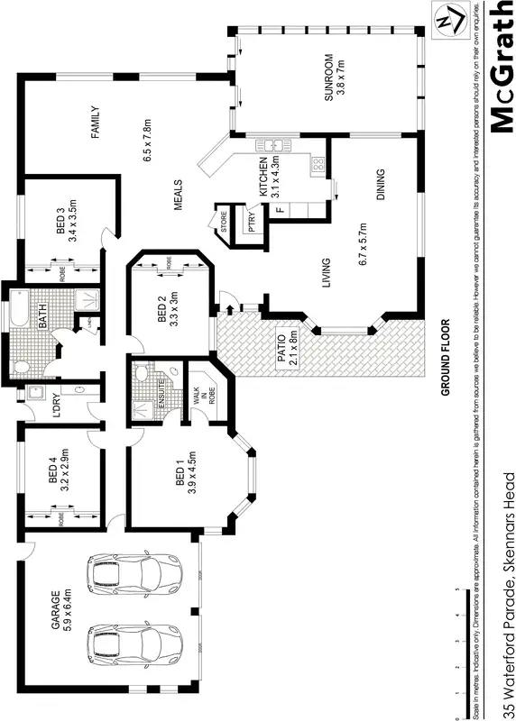 Floorplan of Homely house listing, 35 Waterford Parade, Skennars Head NSW 2478