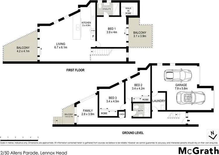 Floorplan of Homely townhouse listing, 2/50 Allens Parade, Lennox Head NSW 2478
