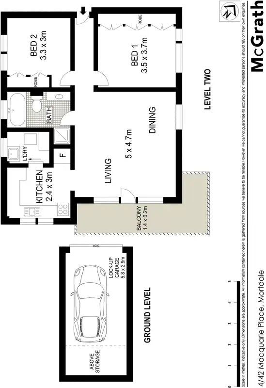 Floorplan of Homely apartment listing, 4/42 Macquarie Place, Mortdale NSW 2223