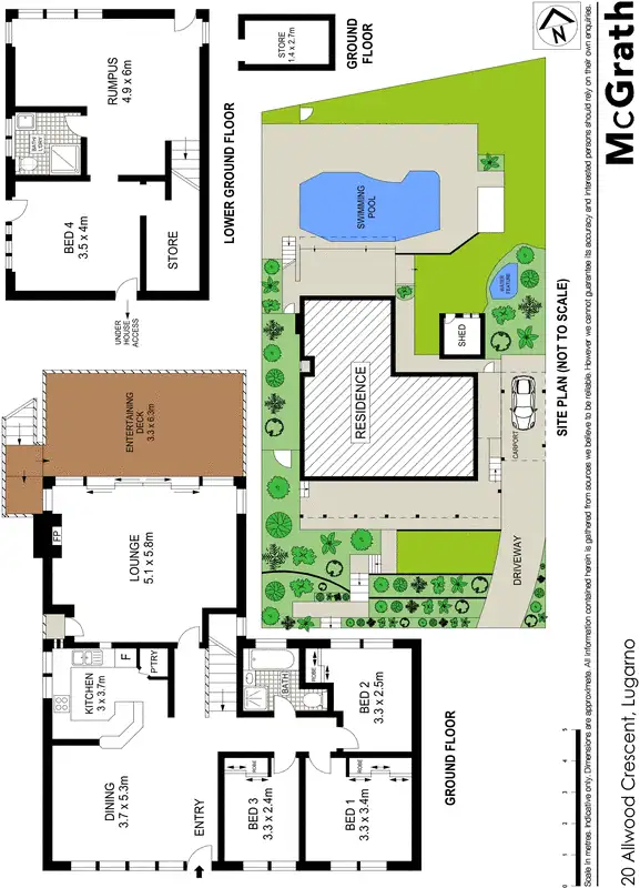Floorplan of Homely house listing, 20 Allwood Crescent, Lugarno NSW 2210