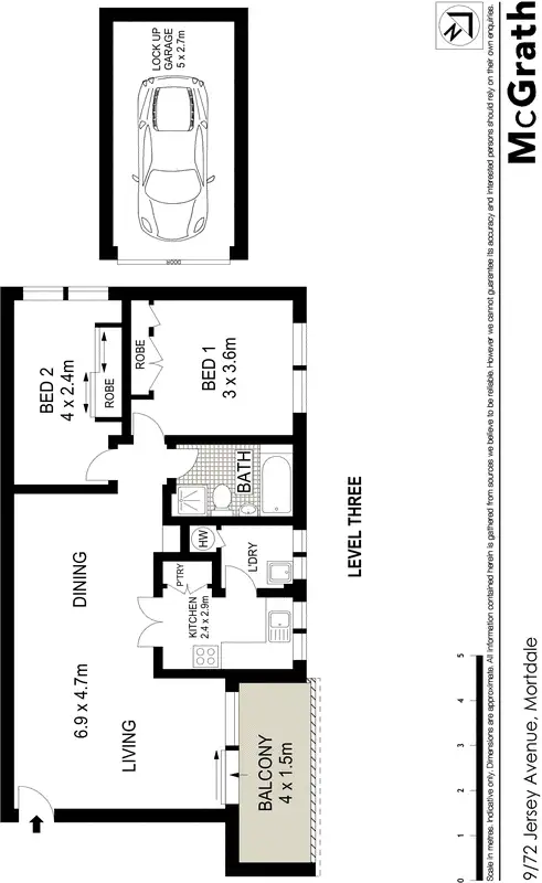 Floorplan of Homely apartment listing, 9/72 Jersey Avenue, Mortdale NSW 2223