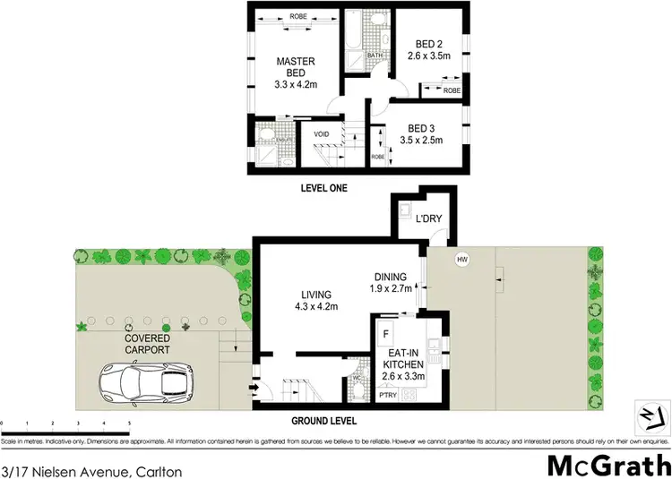 Floorplan of Homely townhouse listing, 3/17 Nielsen Avenue, Carlton NSW 2218