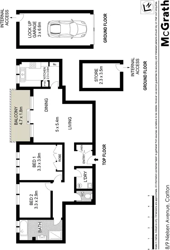 Floorplan of Homely apartment listing, 8/9 Nielsen Avenue, Carlton NSW 2218