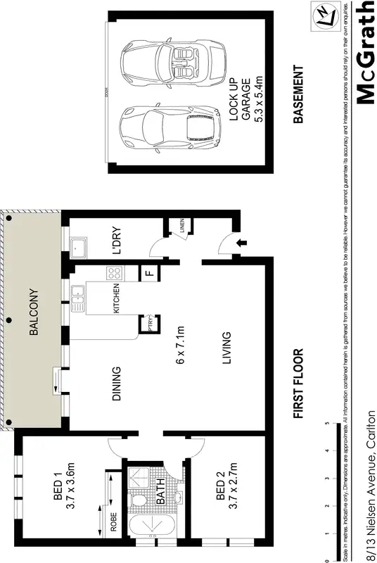 Floorplan of Homely townhouse listing, 8/13 Nielsen Avenue, Carlton NSW 2218