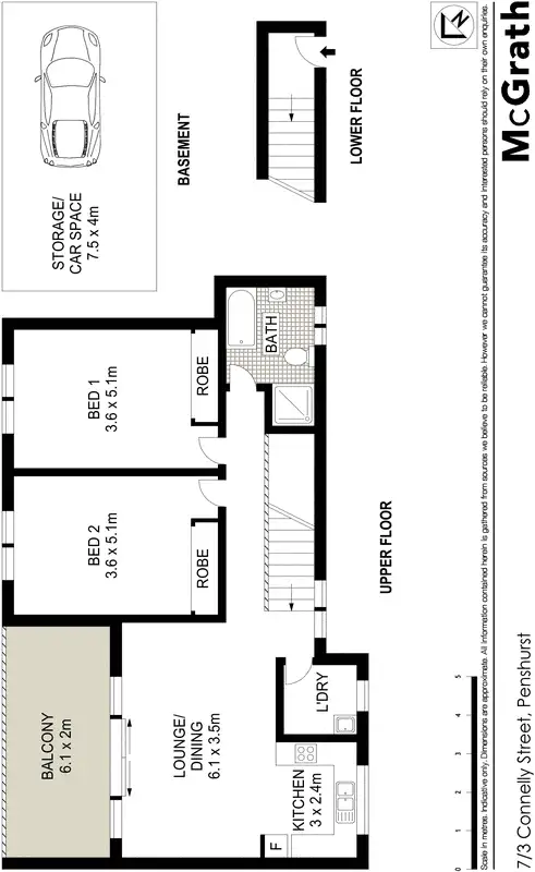 Floorplan of Homely apartment listing, 7/3 Connelly Street, Penshurst NSW 2222